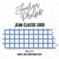 Jean Classic Grid 15mm washi