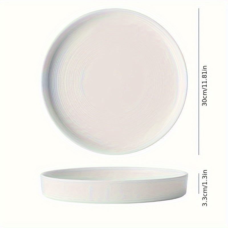 Luxury Oval Nordic White Ceramic Dinner Plate
