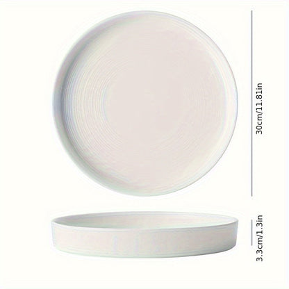 Luxury Oval Nordic White Ceramic Dinner Plate