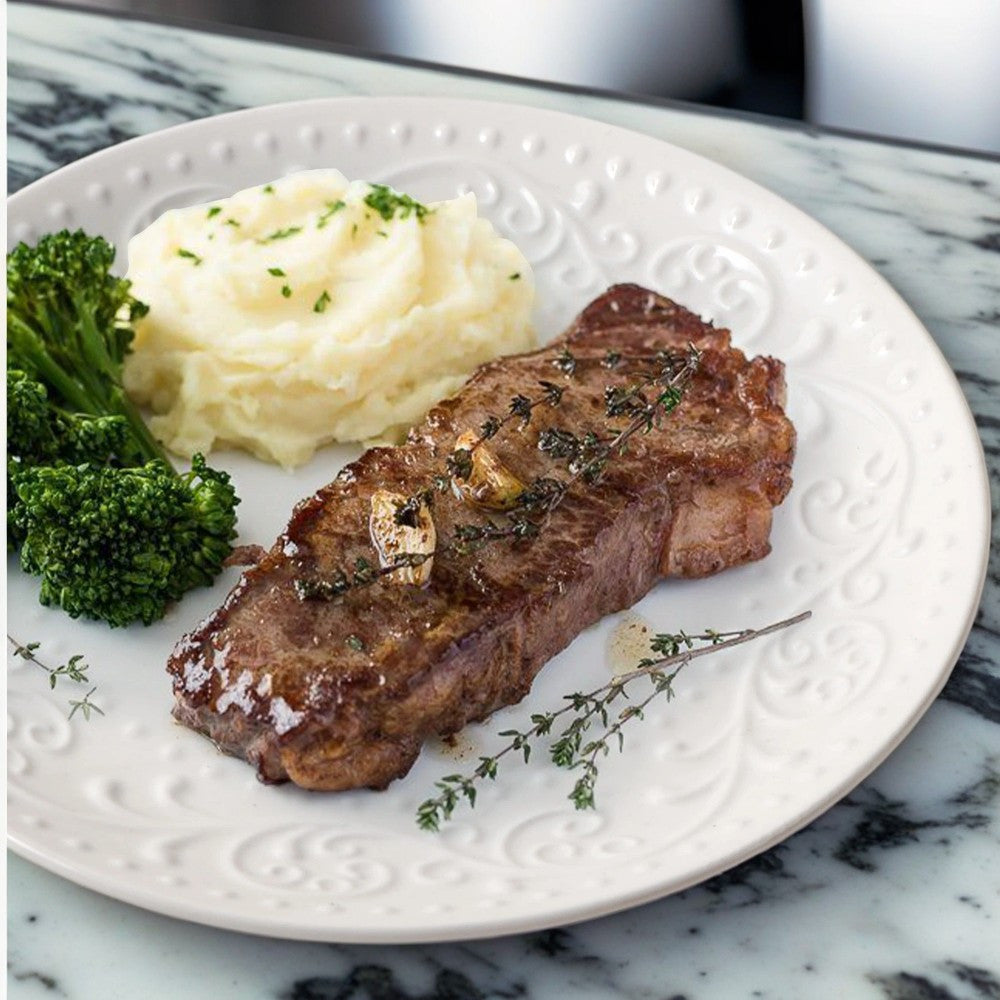 Artena 4Piece Embossed Porcelain Dinner Plate Set