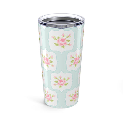 Customizable: Floral Tumbler, 20oz Insulated Travel Mug, Perfect Gift for Flower Lovers, Coffee, Tea, Drinkware for Home, Mother's Day, Spring Decor