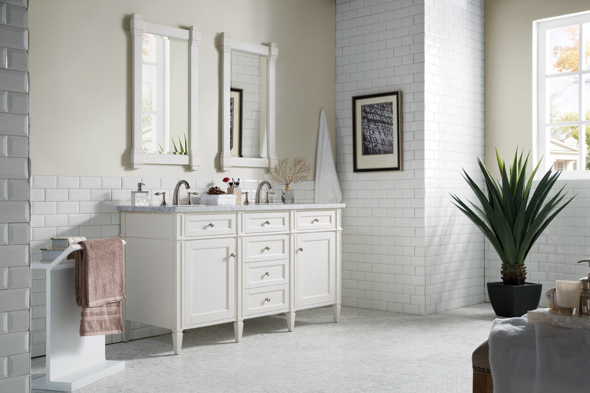 Brittany 60" Double Vanity in Bright White