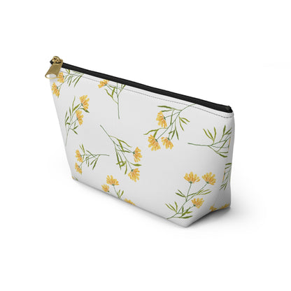 Customizable: Floral Accessory Pouch, Cute Makeup Bag, Travel Organizer, Gift for Her, Spring Flowers, Eco-Friendly Storage