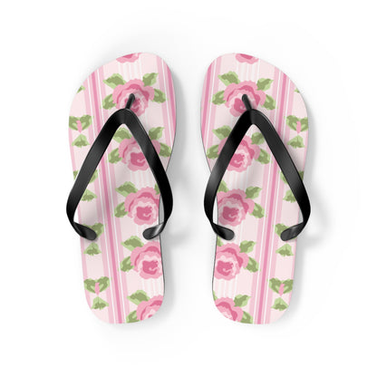 Customizable: Floral Flip Flops, Cute Summer Sandals, Beach Footwear, Vacation Essentials, Flower Printed Rubber Flip Flops