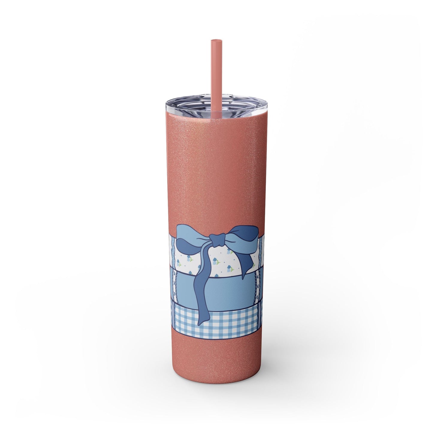 Customizable: Girly Book Club Skinny Tumbler with Straw, 20oz | Perfect for Events, Gifts, Coffee, and Summer Drinks