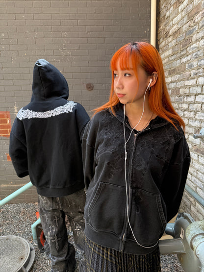 *Breaking Chains Zip-Up (Black/White)