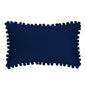 Rectangular Pompoms Throw Pillow cover and 330g insert size 12"x20" lumbar pillow, Dark Green, 12X20 – Fancy & Stacy