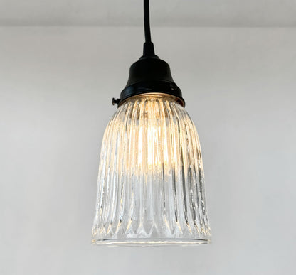 Tall Holophane Antique 1940's Pendant