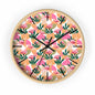 2882Time™ Retro Pink Flamingo Geometric Clock