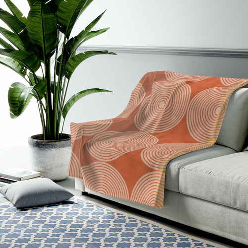 Abstract Circles Plush Blanket Throw | Kitchen + Metal