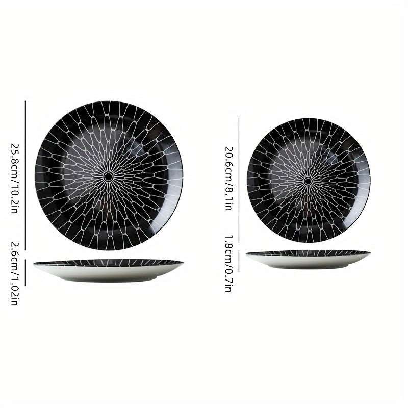 Elegant YearRound Ceramic Dinner Plate Set  4 Pieces