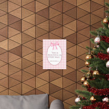 Inspirational Wall Art Poster, Motivational Decor, Gift for Her, Perfect Dorm Decor, Christian Home Decoration