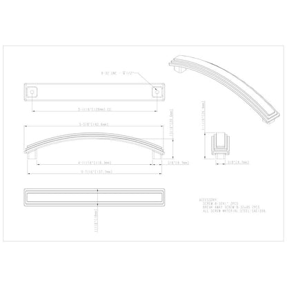 96 mm Center-to-Center Satin Nickel Arched Calloway Cabinet Pull