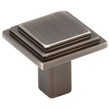 1-1/8" Overall Length Polished Chrome Square Calloway Cabinet Knob