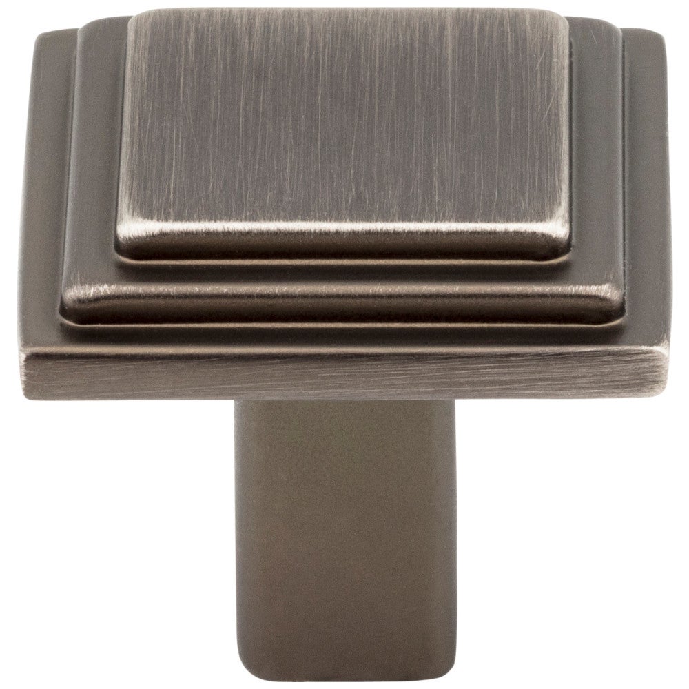 1-1/8" Overall Length Polished Chrome Square Calloway Cabinet Knob