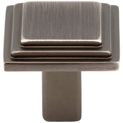 1-1/8" Overall Length Polished Chrome Square Calloway Cabinet Knob