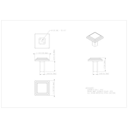 Square Calloway Cabinet Knob