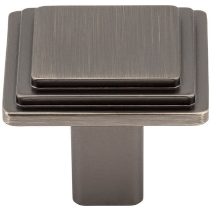 1-1/8" Overall Length Polished Chrome Square Calloway Cabinet Knob