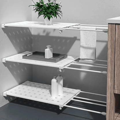 Space-Saving Shelf Rack – Double Your Closet Space in Seconds!