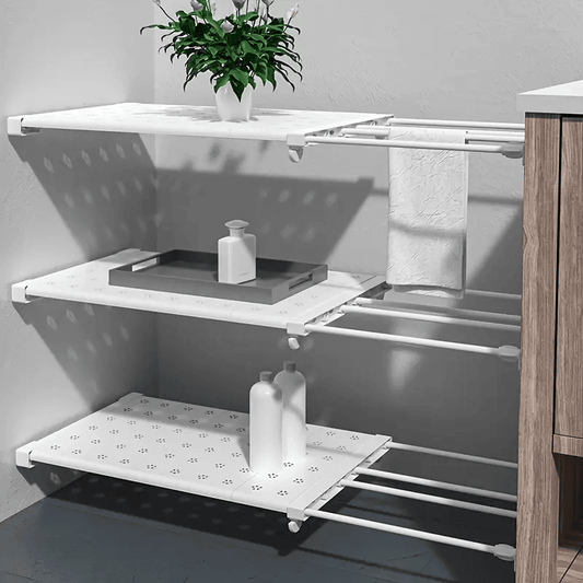 Space-Saving Shelf Rack – Double Your Closet Space in Seconds!