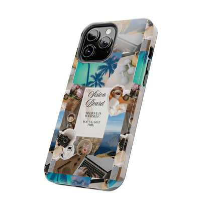 Inspiring Vision Board Phone Case, Motivational Tough Case, Adventurous Gift for Her, Self-Care, Dream Big, Unique Phone Accessory