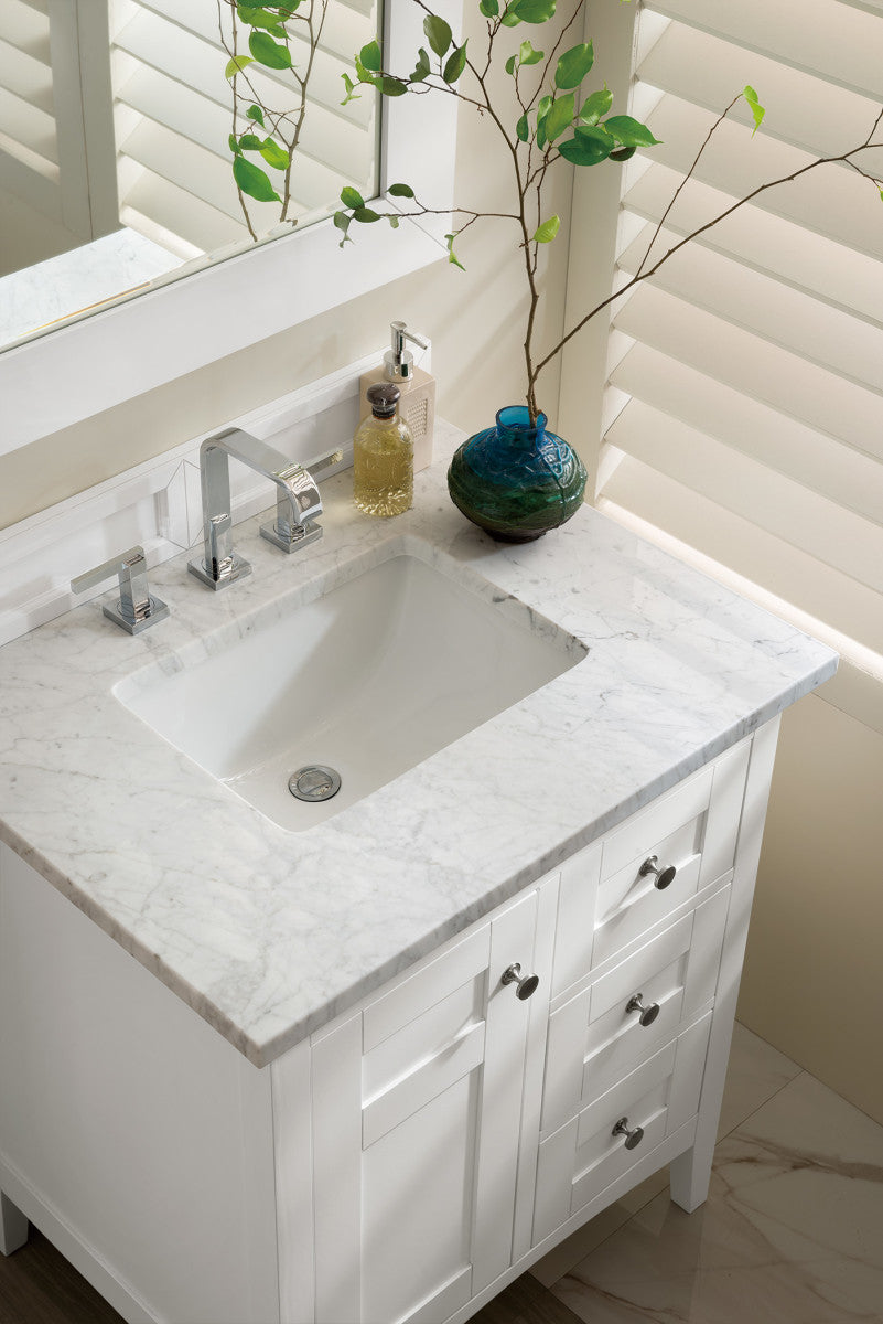 Palisades 30" Single Vanity Cabinet, Bright White
