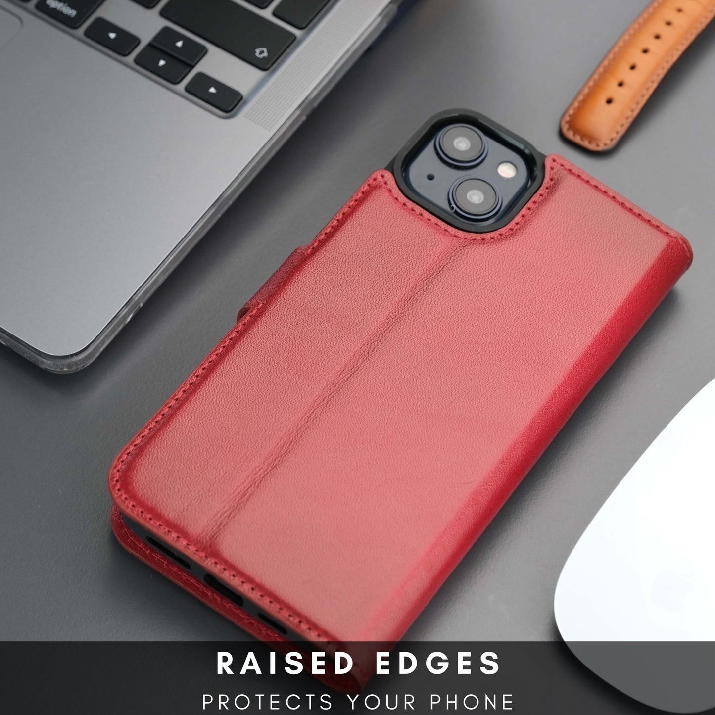 Casper Leather iPhone 15 Wallet Case | Detachable MagSafe Compatible RFID Protection