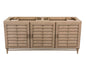 Portland 72" Double Vanity Cabinet, Whitewashed Walnut