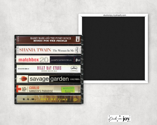 90'S MUSIC CASSETTE TAPES ON 2X2 MAGNET v2