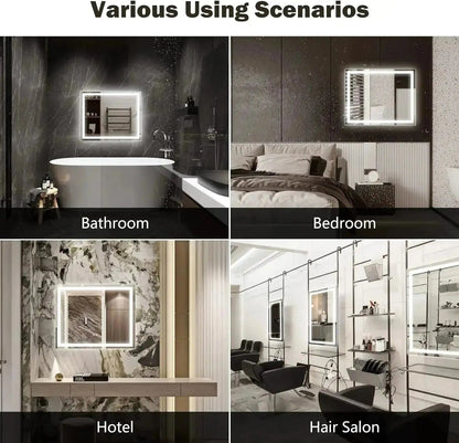 24 x 32  Inch Center Glow LED Bathroom Mirror