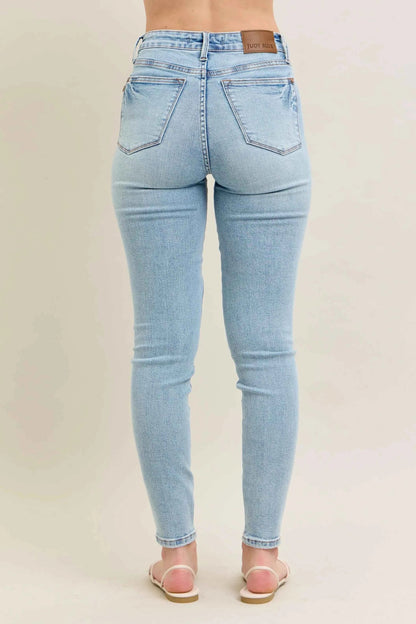 Judy Blue Full Size Mr Tummy Control Vintage Wash Skinny Women's Jeans Plus Size