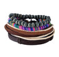 Vintage Punk Leather Wrap Bracelet - Multilayer Beaded Bracelet for Men & Women