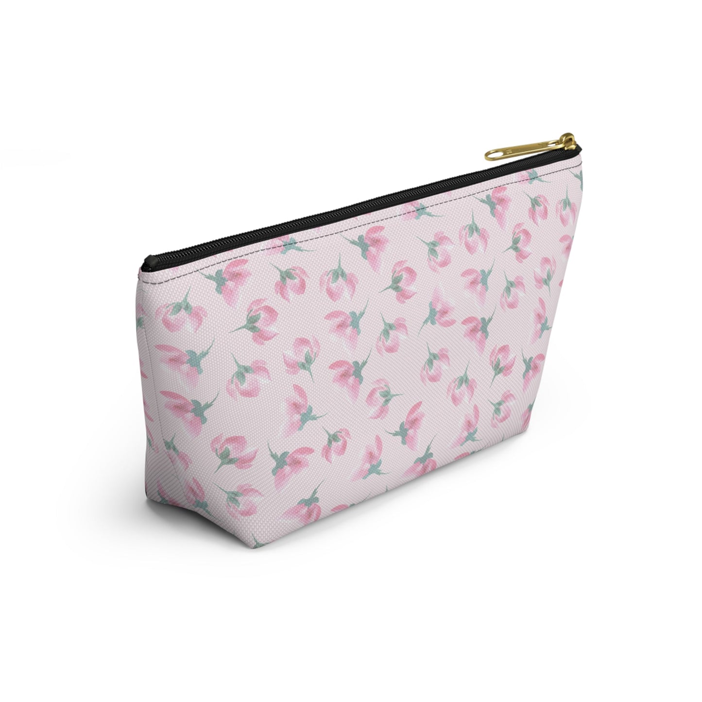 Customizable: Floral Accessory Pouch, Makeup Bag, Travel Case, Pink Flower Pouch, Gift for Her, Cosmetic Clutch, Everyday Organizer