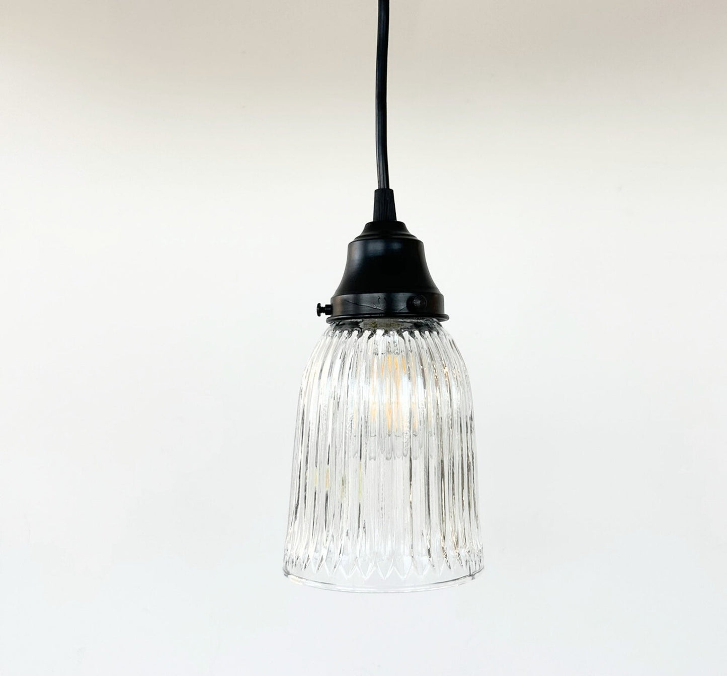 Tall Holophane Antique 1940's Pendant