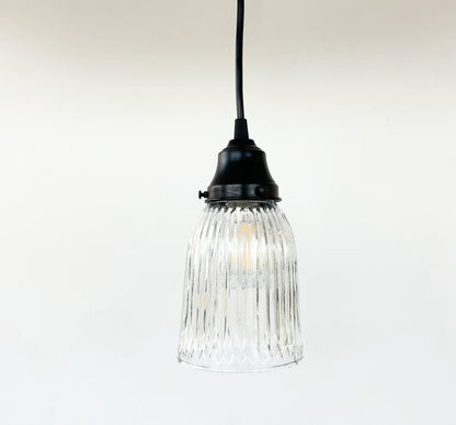 Tall Holophane Antique 1940's Pendant