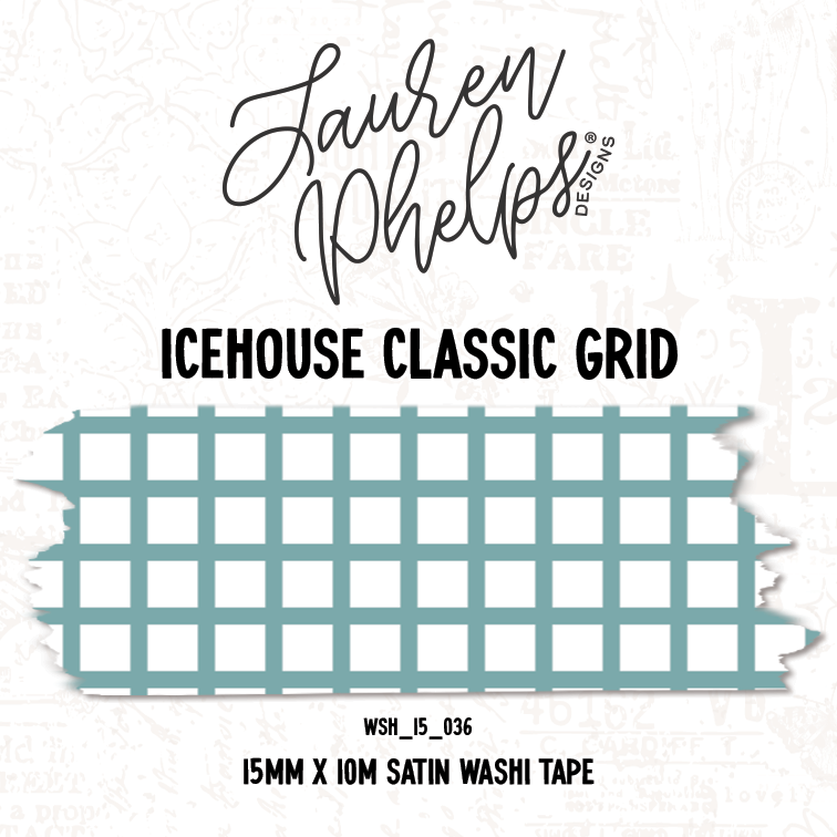 Icehouse Classic Grid 15mm washi