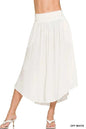 Zenana Crinkle Maxi Skirt with Pockets - Woven Crinkle Smocked Waist Design