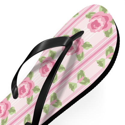 Customizable: Floral Flip Flops, Cute Summer Sandals, Beach Footwear, Vacation Essentials, Flower Printed Rubber Flip Flops
