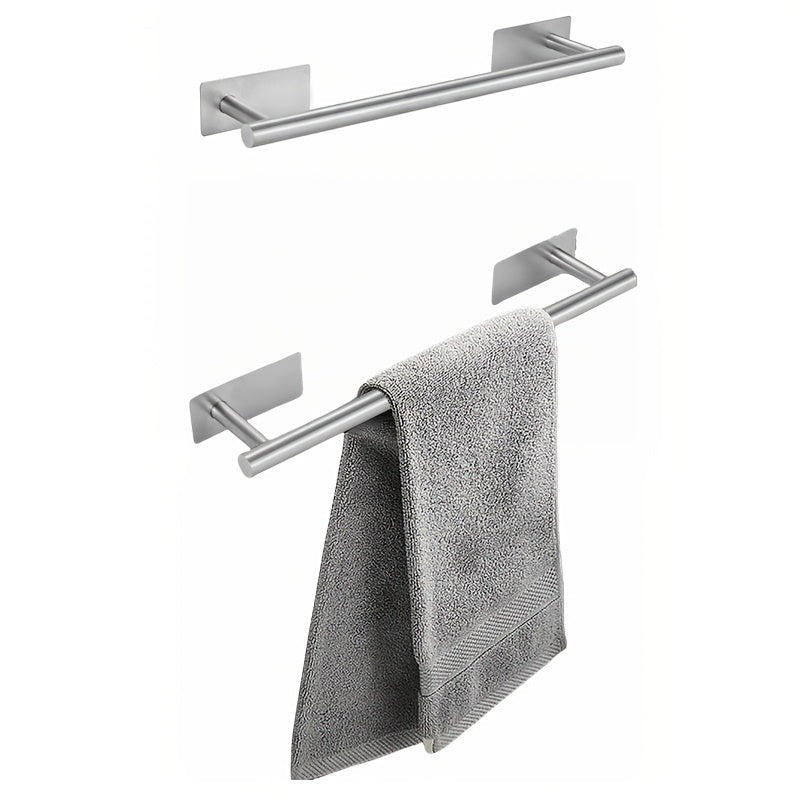 SpaceSaving Stainless Steel Towel Rack  Hook Set