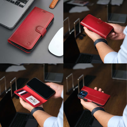Casper Leather iPhone 15 Pro Max Wallet Case | Detachable MagSafe Compatible RFID Protection