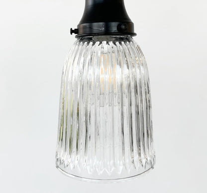 Tall Holophane Antique 1940's Pendant