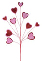 28.75"L GLITTER/EVA HEART SPRAY RED/PINK