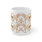 Ceramic Mug 11oz in Roped Horses on White