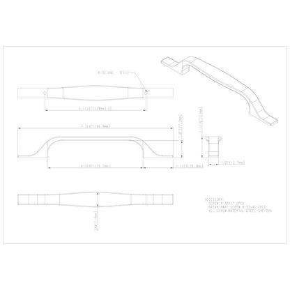 96 mm Center-to-Center Satin Nickel Square Cosgrove Cabinet Pull