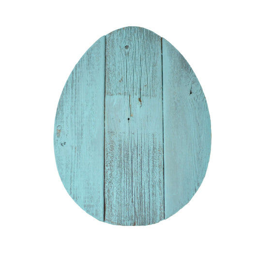 12inches Farmhouse Turquoise Wooden Large Egg