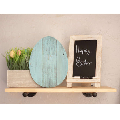 12inches Farmhouse Turquoise Wooden Large Egg