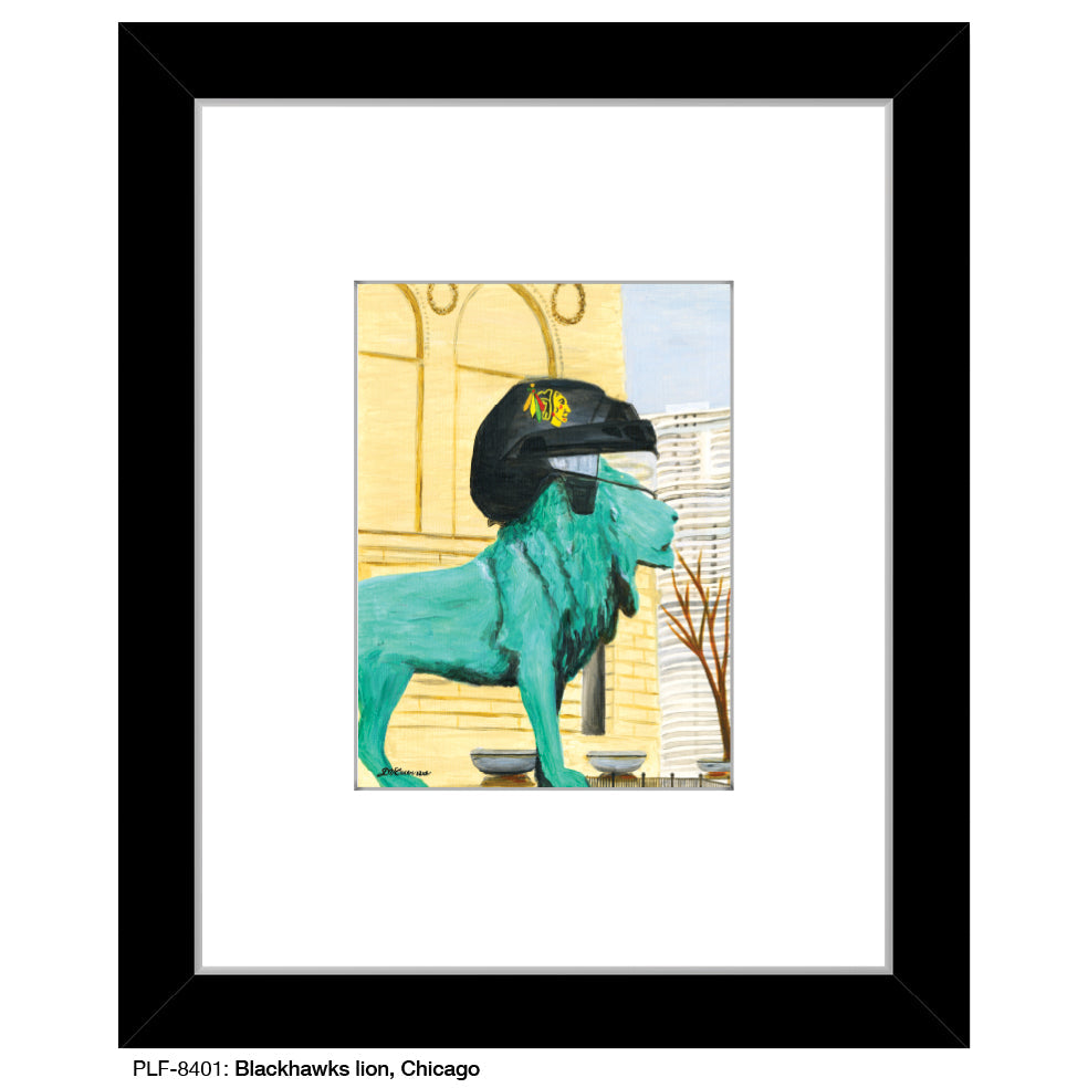 Blackhawks Lion, Chicago, Print (#8401A)