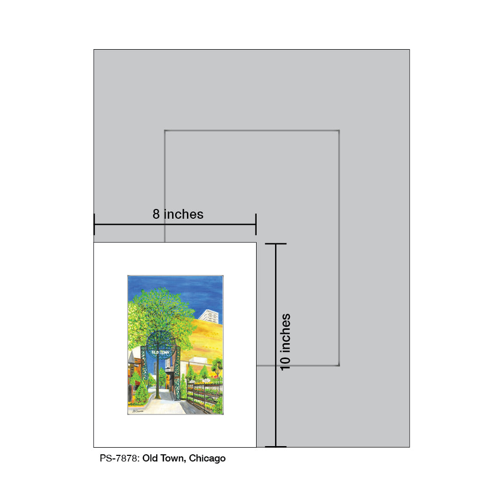 Old Town, Chicago, Print (#7878A)