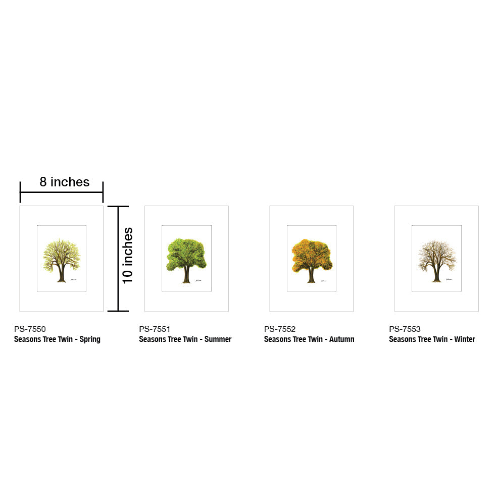 Seasons Tree Twin, Print (#7562-QUAD)