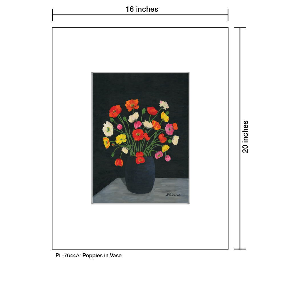 Poppies in Vase, Print (#7644A)